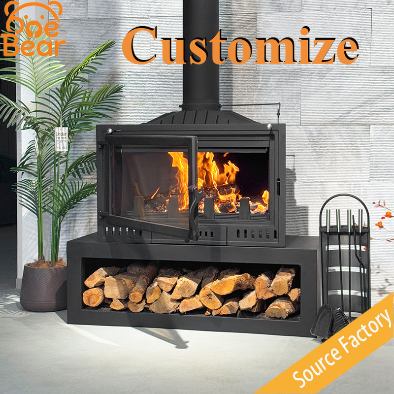 Outdoor Furniture Metal - Customizable Embedded Wood Burning Fireplace European