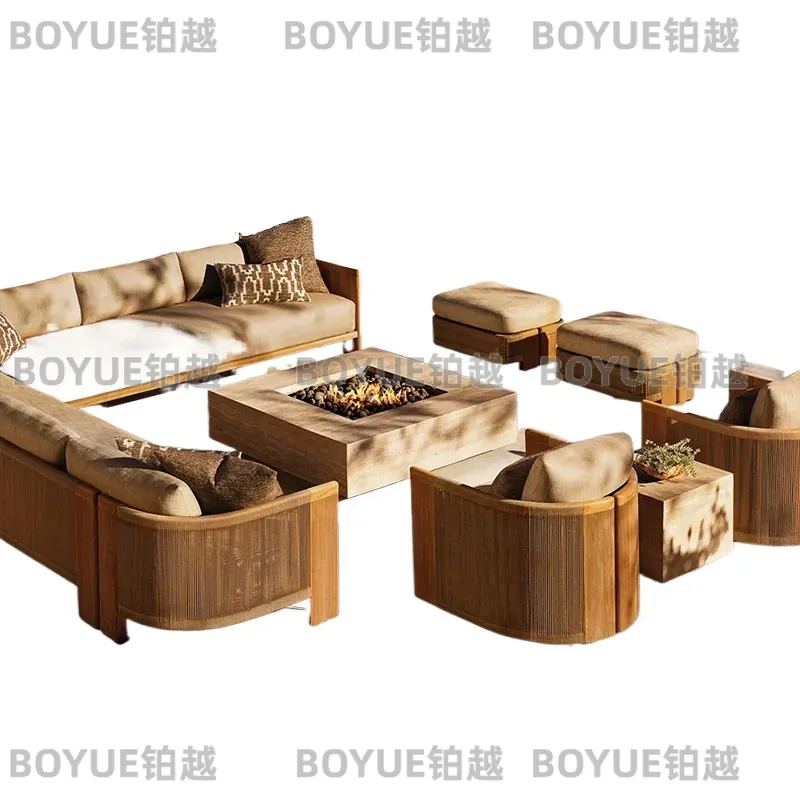 Outdoor Rattan Sofa Set Teak R - đánh giá và giá Rattan Lounge Set