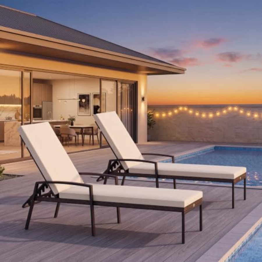 Outdoor patio furniture set: 2 - đánh giá và giá Rattan Lounge Set
