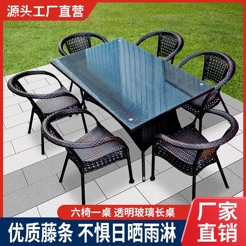 Outdoor rattan tables and chai - đánh giá và giá Outdoor Furniture Metal