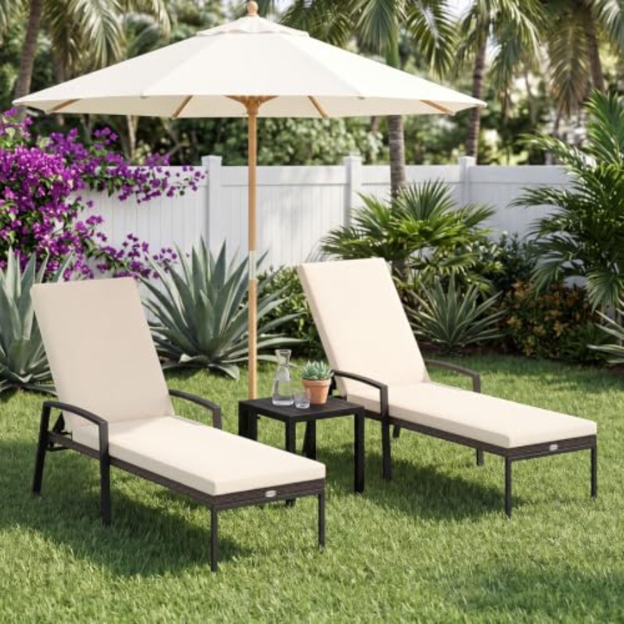 Outdoor patio furniture set: r - đánh giá và giá Rattan Lounge Set