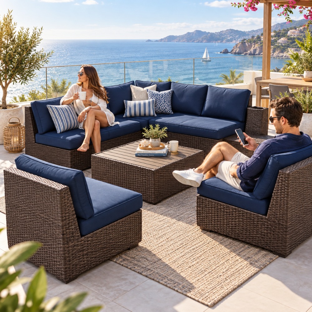 Modern Outdoor Rattan Lounge S - đánh giá và giá Rattan Lounge Set