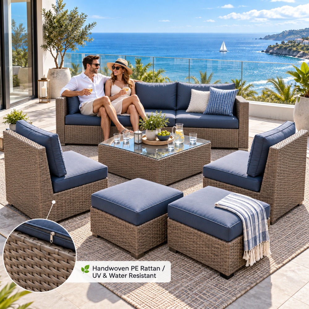 Modern Outdoor Rattan Lounge S - đánh giá và giá Rattan Lounge Set