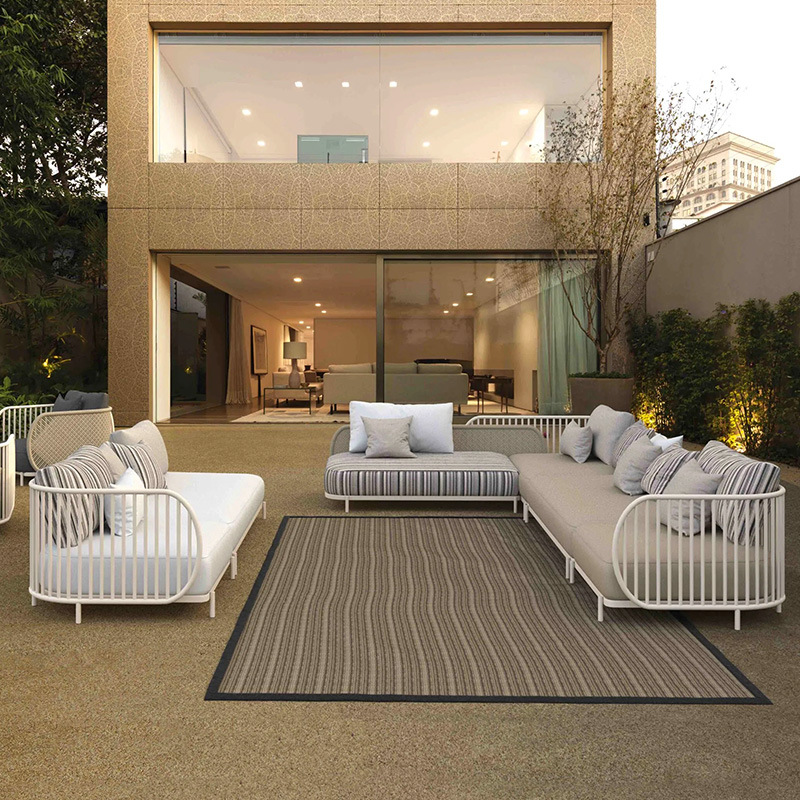#Luxury Modern 3-Seater Outdoo - đánh giá và giá Rattan Lounge Set